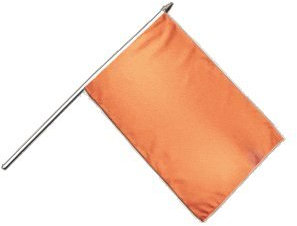 Stockflagge Einfarbig Orange - 30 x 45 cm