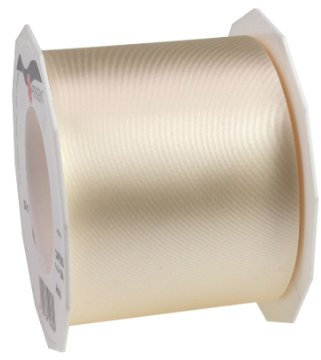 Präsent ADRIA SATIN créme, Geschenkband zum Dekorieren & Basteln, Dekoband für Präsente, zu jedem Anlass 3247525-004 25 m - 72 mm