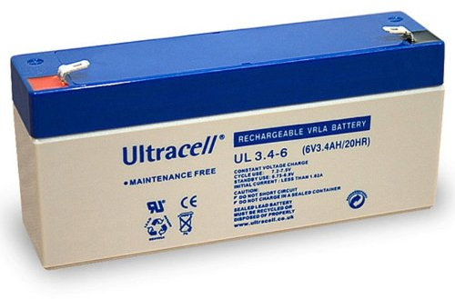 UL 3.4-6 Blei Akku mit Faston 4,8mm Kontakten