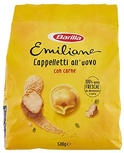Barilla Pasta all'Uovo Ripiena Le Emiliane Cappelletti alla Carne, 500 g