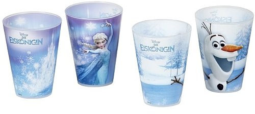 GEDA Frozen – Elsa y Olaf Potable Taza Set, Multicolor, 4 Piezas