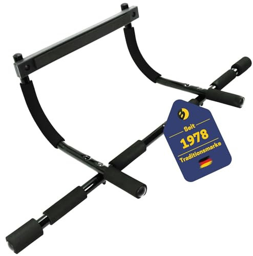 BEST SPORTING 4 in 1 Multifunktions Tür-Reck I Klimmzugstange mit Softgrip I Belastbar bis 100 kg I Einfache Montage ohne Bohren I Für Klimmzüge, Liegestütze, Dips, Sit-Ups