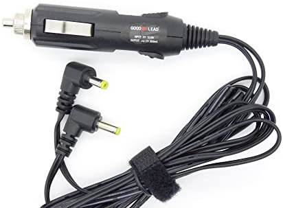 12 Volt Cable Adapter twin type with two connectors For Bush 9 DVD9791B portable dvd NEW