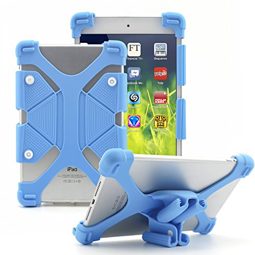 EAGWELL Universal 10 inch Tablet Case, Shockproof Silicone Protective Stand Cover for iPad 2018, Samsung Galaxy Tab S2/S3 9.7 inch, Kindle Fire HD 8.9,Huawei T3 10 AGS-W09,Blue