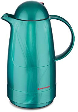 ROTPUNKT Isolierkanne 200 CHRISTINE 0,5 l | Zweifunktions-Drehverschluss | BPA-frei - gesundes trinken | Made in Germany | Warm + Kalthaltung | Glaseinsatz | shiny hummingbird