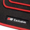 tuning-art BGL303 Fußmatten Exclusive-Line passend für FIAT Panda 2 II 169 2003-2012, Bandeinfassung:Rot