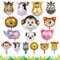 Zoo Luftballons Tier, Helium Ballone Lustige Bunte Aufblasbare Esel-Schwein-Hundelefant-Tiger-Vieh-Löwezebra-AFFE-Kuh-Giraffen-Ballone 16 STK