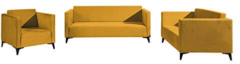 Mirjan24 Sofagarnitur Somag 3+2+1, Sofa Sessel Couch Farbauswahl Polstersofa Couchgarnitur Fernsehsessel Polstergarnitur (Solo 257, Füße: Schwarz Hochglanz)