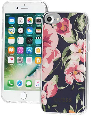 Guess PC/TPU Case Flower für Apple iPhone 7, 8, SE 2020 Navy GUHCI8PCUTRFL03