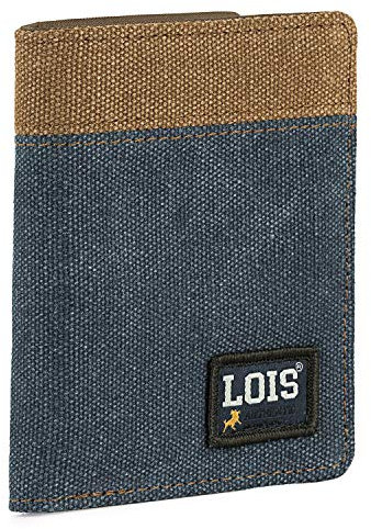 Lois - Carteras para Hombre Joven - Cartera Hombre Pequeña con Monedero - Cartera Chico Joven.Carteras Billeteras para Hombre - Cartera Tarjetero Hombre protección RFID, Azul