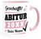 Tasse Abitur Abi mit Name und Jahr personalisiert Geschenk Abiturient Schulabschluss Tochter Sohn SpecialMe® rosa Keramik-Tasse