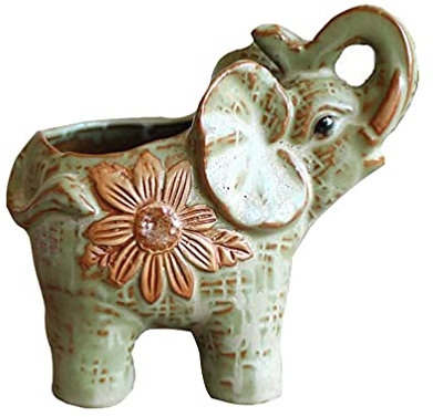 Éléphant Pots De Fleurs en Céramique Succulent des Plantes Fenêtre Boîtes Fleur Et Contenant des Plantes Animal Mignon Mini Pot pour Intérieur Extérieur Jardin Et La