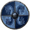 Nautical Replica Hub Mittelalterlicher LARP-Krieger aus Holz, Wikinger-Stahl-Design, runder Rüstungsschild, 61 cm