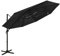 vidaXL Sonnenschirm mit Aluminium-Mast 4-lagig Ampelschirm Gartenschirm Marktschirm Strandschirm Schirm Kurbelschirm Terrassenschirm Schwarz 3x3m
