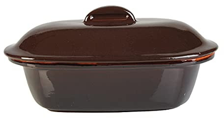 Cuoci Arrosto Brunella in Terracotta, Colì Maioliche e Terrecotte dal 1650, Marrone, Lunghezza 37 cm