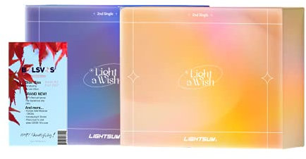 LIGHTSUM - Light a Wish (2nd Single Album) [Random ver.] 1Random Album+Pre Order Limited Folded Poster+BolsVos K-POP Webzine (20p), Decorative Stickers, Photocards