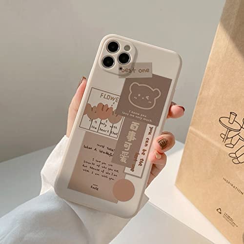 QLTYPRI Case for iPhone 11 Pro Max (6.5 Inch) Case, Cute Bear 3D Cartoon Pattern Soft TPU Shockproof Bumper for Women Girls Soft Silicone Protective for iPhone 11 Pro Max (6.5 Inch) - Brown