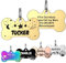 YEHANTI Hundemarke mit Gravur, Hundemarke Knochen Personalisiert mit Name, Telefonnummer und Adresse, Anhänger Marke für Hunde Katzen, Edelstahl Hundemarke mit Klarer Gravur (Groß, Gold)