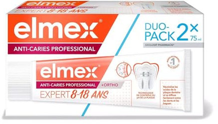 Elmex Dentifrice Anti-Caries Professional Expert Lot de 2 x 75 ml