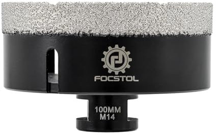 FOCSTOL Punte per Trapano Diamantate - 100mm Sega a Tazza Diamantata per Porcellana Ceramica Piastrella Marmo Granito Quarzo M14 Filettatura