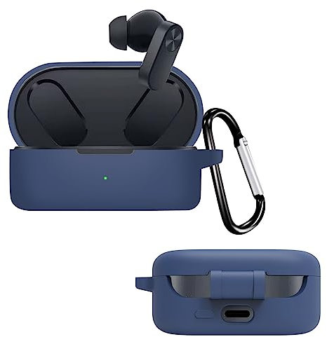 GIOPUEY Cilicone Case Compatible with OnePlus Nord Buds 2, Ultra-thin soft Cover, Slim-Fit,Anti-Fall,Not Easy to Dirty - Navy blue