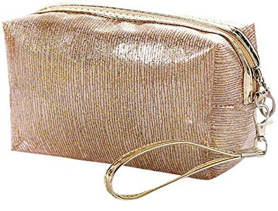 PURRL Trousse de Maquillage Mode Grande capacité Sac cosmétique Trousse de Toilette for Voyage Dames Organisateur Pochette Femmes Sac cosmétique (Color : Rose Gold)