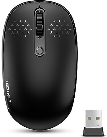 TECKNET Wireless Mouse for Laptop, 2.4GHz USB Mini Cordless Mouse Small Portable Computer Mouse, 1600 DPI,18 Months Battery Life, Compatible with PC, Mac, Laptop, Chromebook