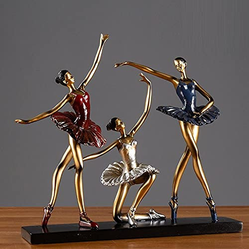 DERBUT Statue Ornamente Skulpturen Ornamente Statuen Skulpturen Kunstskulptur Ballerina Figur Figurine Statue Resin Craft Home Decoration
