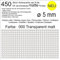 450 Stück Klebepunkte aus Folie (000 transparent matt) rund 5mm wetterfest Aufkleber Sticker Decal Inventur Museen Galerien Markierungen Organisieren DIY basteln verzieren Scrapbook