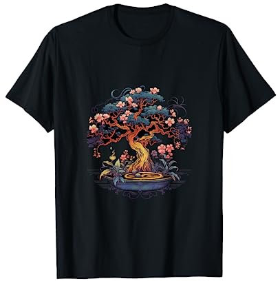 Orchidee Blume Bonsai Japanische Baumpflanzen Gartenarbeit T-Shirt