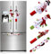 LATERN 4Pcs Refrigerator Handle Covers, 32CM Large Non-Woven Fridge Door Handle Cover 3D Snowman Appliance Handle Covers for Kitchen Xmas Decoration (4 Styles)