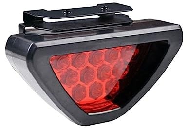 Simoni Racing Luz trasera Universal Stop, LED Rojos - Luz trasera de coche, tercera luz Stop, luz antiniebla, rojo - negro