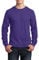 JustBlanks Mens 100% Cotton Long Sleeves Regular Fit Core Cotton Crew Neck T-Shirt - Purple - L