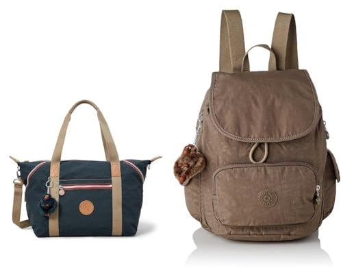Kipling ART, Tote Bag, Donna, Blu (True Navy C), Taglia unica City Pack S, Zaino Donna, Marrone (True Beige True Beige), Taglia unica