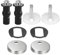 Lot de 2 charnières de siège de toilette, fixations de siège de toilette, accessoires de trou aveugle de toilette, vis de siège de toilette, fixations de siège de toilette à dégagement rapide