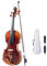 Handgefertigter 4/4-Satz Für Violine Aus Fichtenholz Mit Hartschalen-Fiberglas-Geigenkasten, Brasilholzbogen