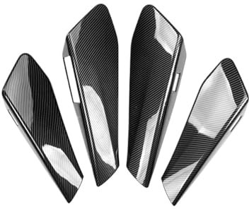 KLUFO Autotürgriff-Armlehnenverkleidung, Fensterheber-Panel-Abdeckungsschutz, ABS-Kohlefaser-Stil, kompatibel for VW ID.4 ID.3 RHD LHD-Modell (Color : LHD Bright)