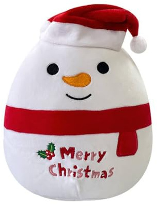 20cm Weihnachten Plüschtier Schneemann,8 Niedliche Plüsch Spielzeug,Weicher Kuscheltier Flauschiger Stofftier Stoffpuppe Spielzeug für Geschenk Kinder Heimdekoration Cuddly Toy Plush Doll (Snowman)