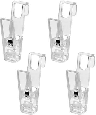 Set di Ganci per Bucato da 4 Pezzi Molletta da Bucato in Plastica di Alta Qualità Clip per Grucce Antiscivolo per Stendibiancheria da Interno ed Esterno