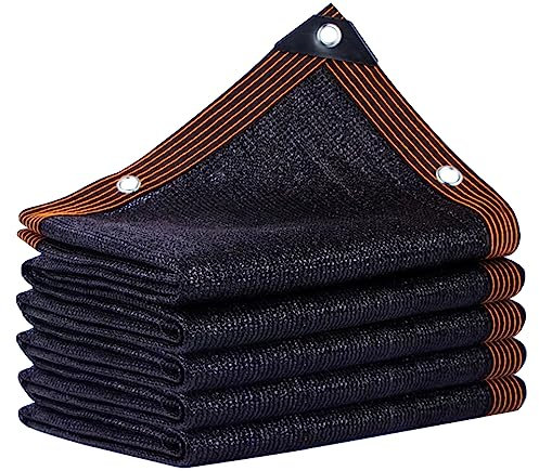 IMSGVIFO Tessuto Ombreggiante,80-90% Anti UV Rete di Ombreggiatura,Rete Parasole Nera con Occhielli,Protezione Solare Panno Ombreggiante per Giardino Pergola Serra Pollaio Piante da Patio, 5x5m