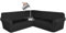 ZRCYXDW Wasserdicht ecksofa überzug, 3 Stück Sofabezug L Form 7 Sitzer Stretch L Form Sofahusse Schutz waschbar für Wohnzimmer-Schwarz-7 Sitzer