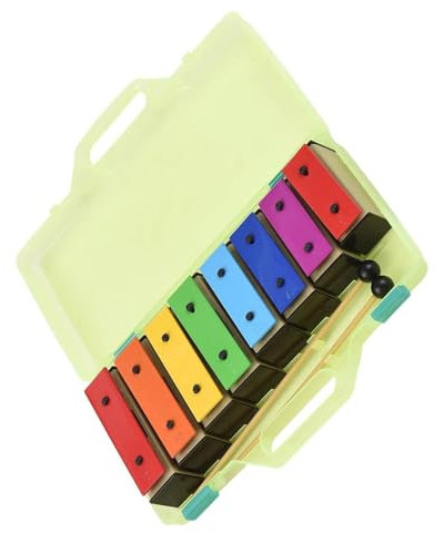Farbiges Glockenspiel-Schlaginstrument mit abnehmbarer Metallplatte und 8 Tönen und Mallet-Box