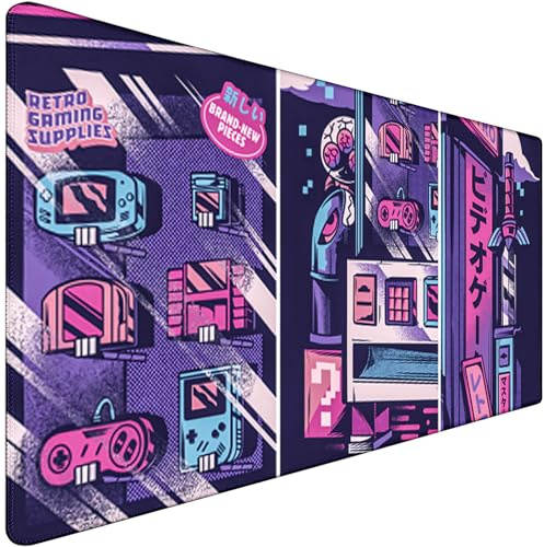 Japanese Comic Desk Mat Large Office Desk Pad, Gaming Mouse Pad, Big Mousepad PC Waterproof and Non-Slip, 31.5 x 15.7 Inches Large Mouse Mat Long Extended Mousepads for Office & Home Work