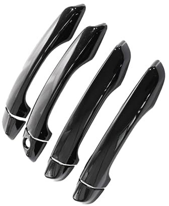 pour Citroen C3,pour Aircross 2017-2020 Autocollants Noirs Brillants de Style Couverture de poignée de Porte extérieure, Accessoires de Protection de Voiture (4 poignées 1 Trou de Serrure)
