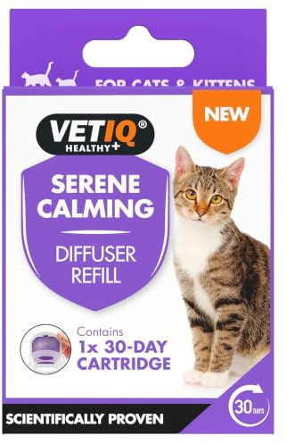 VETIQ Serene Calming Cat & Kitten Portable Anxiety Diffuser Refill (6ml) | Plug-Free Pheromone Diffuser Eases Separation Anxiety & Hyperactivity. Covers 65m². Lasts 30 Days, No Sedative