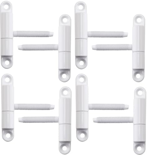SOTECH 8 Stück Türbänder Einbohrband 15 x 83 mm mit Zapfen M8 x 47 mm | Renovierband Anschraubband Scharnier für Innentüren zum Anschrauben Einbohren Stahl weiß