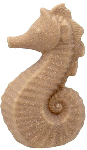 ZauberDeko Seepferdchen Deko Beige Tischdeko Maritim Garten Strandparty Terrasse 14,5cm