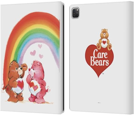 Head Case Designs Officially Licensed Care Bears Rainbow Classic Leather Wallet Case Compatible With Apple iPad Pro 13 M4 2024