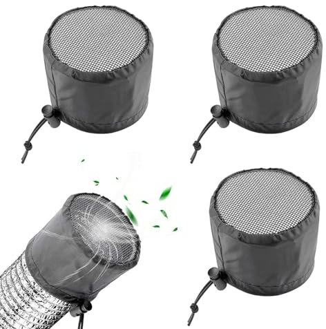 AMONENZ 4 Pièces Housses Ventilation pour Tente Culture, Tissu Oxford Tente Couverture, Housse Aération avec Boucles Réglage et Bandes Élastiques, pour Conduits Climatisation et Ventilation Tente