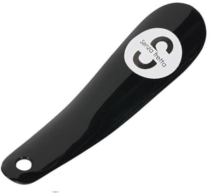 Winkeabuy 1 chausse-pied professionnel en plastique noir de 16 cm en forme de cuillère, chausse-pied flexible, accessoires élévateur